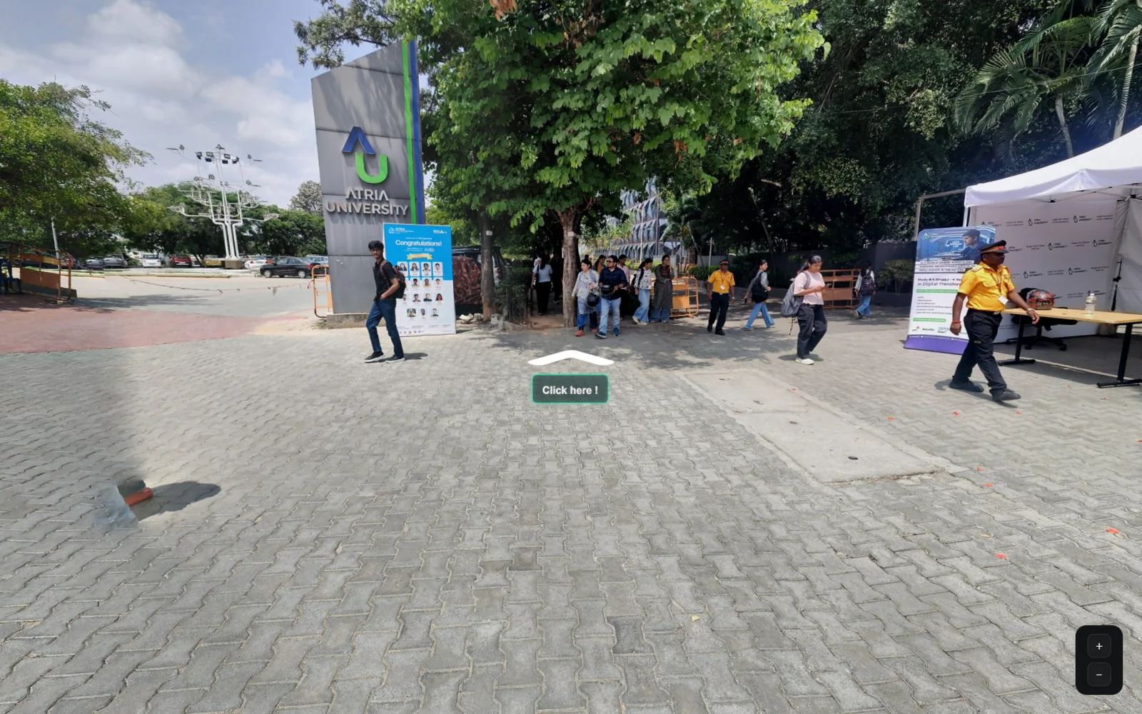 A panorama from the Atria virtual tour